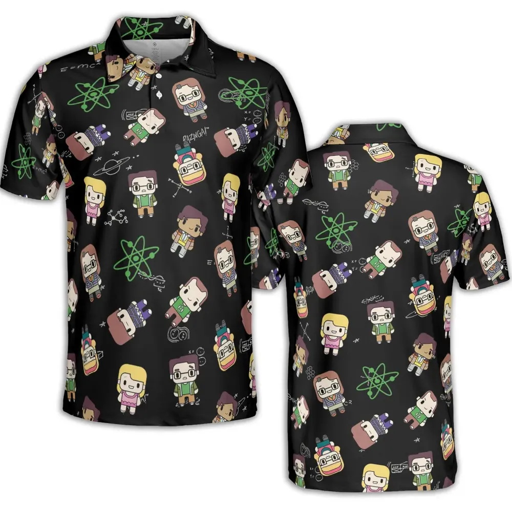 Geeky Bazinga The Big Bang Theory AOP Men/Women Polo Shirt - 2