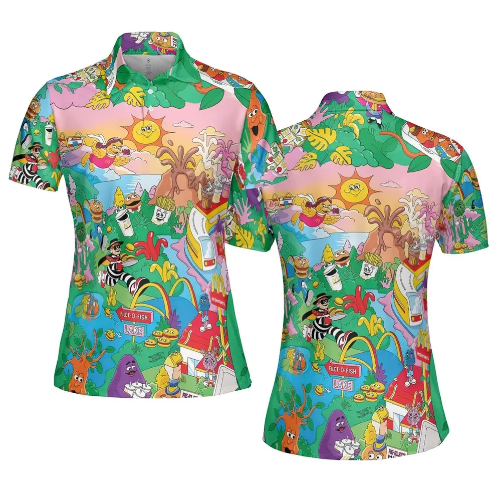 Foodland Mcdonaldland AOP Men/Women Polo Shirt - 5