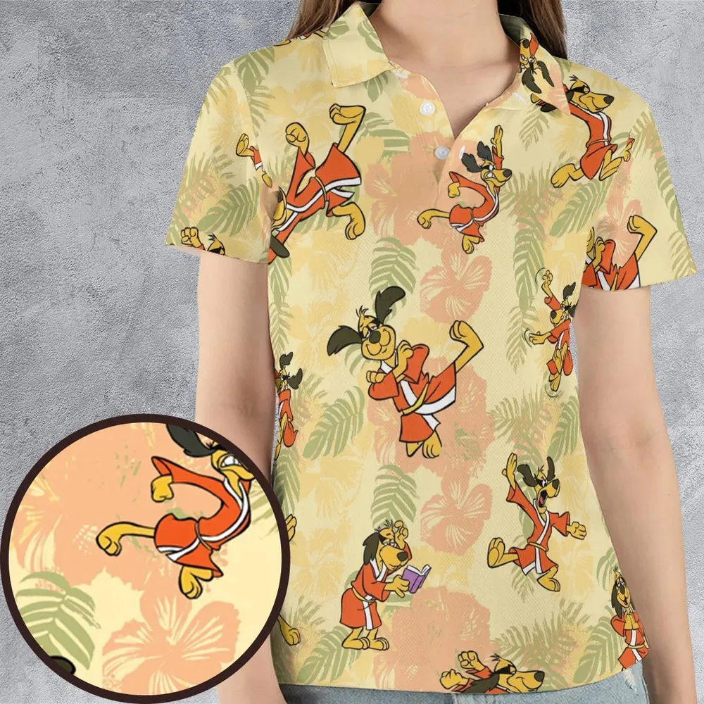 Kung Fu Dog Hong Kong Phooey AOP Men/Women Polo Shirt - 4