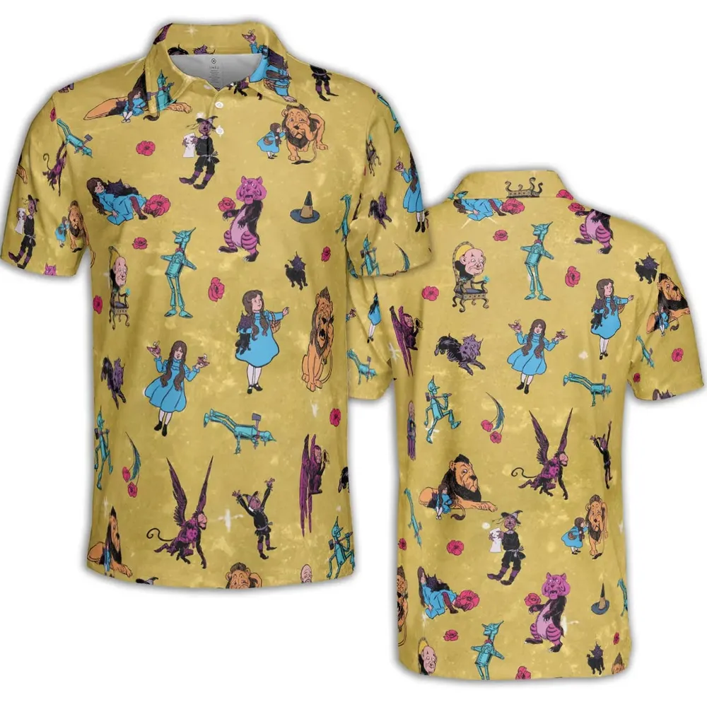 Friends in Emerald City Wizard of Oz AOP Men/Women Polo Shirt - 2