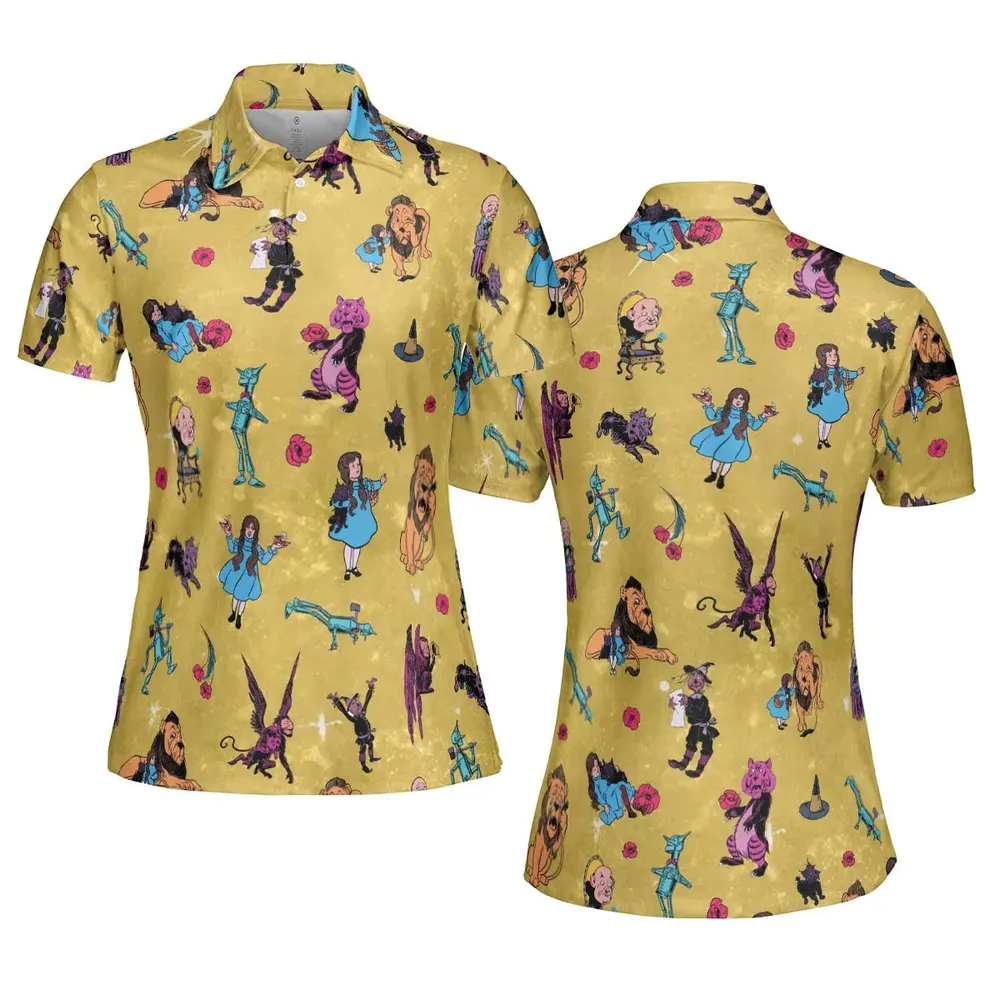 Friends in Emerald City Wizard of Oz AOP Men/Women Polo Shirt - 5