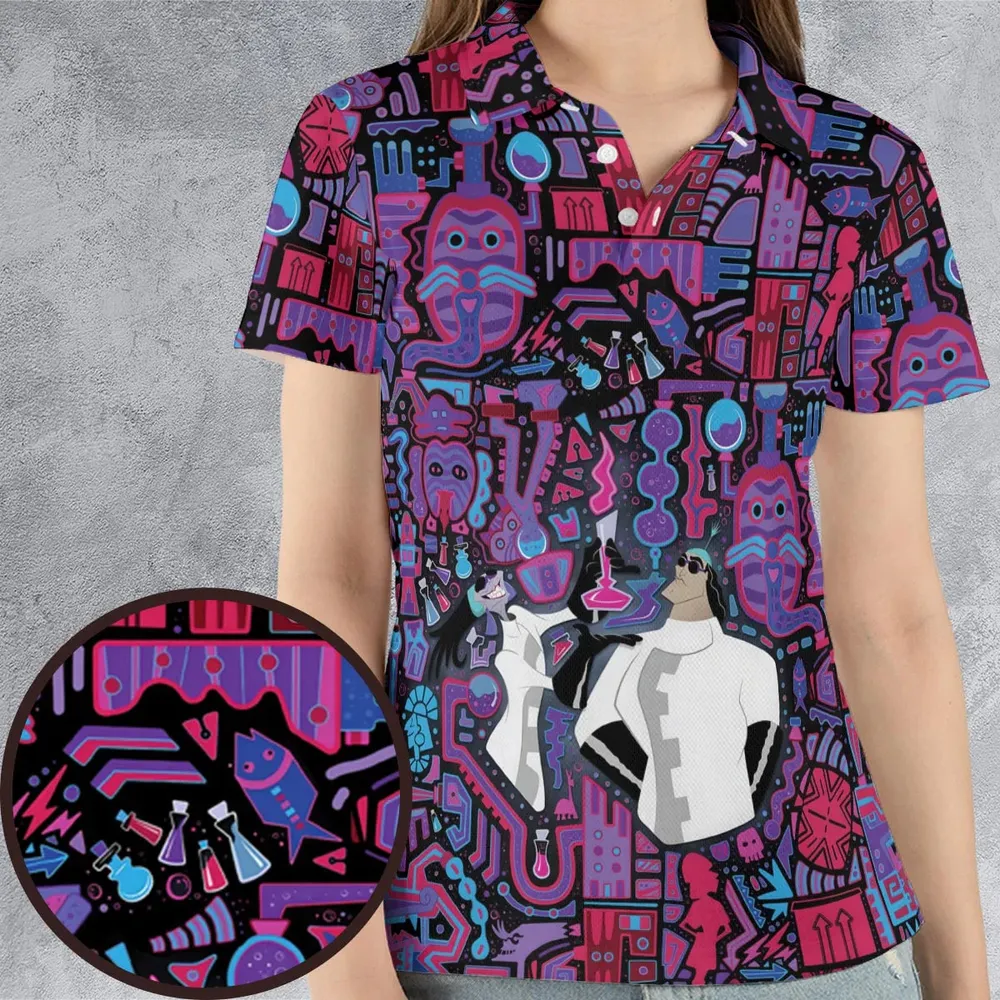 Mad Science Yzma The Emperor's New Groove AOP Men/Women Polo Shirt - 4