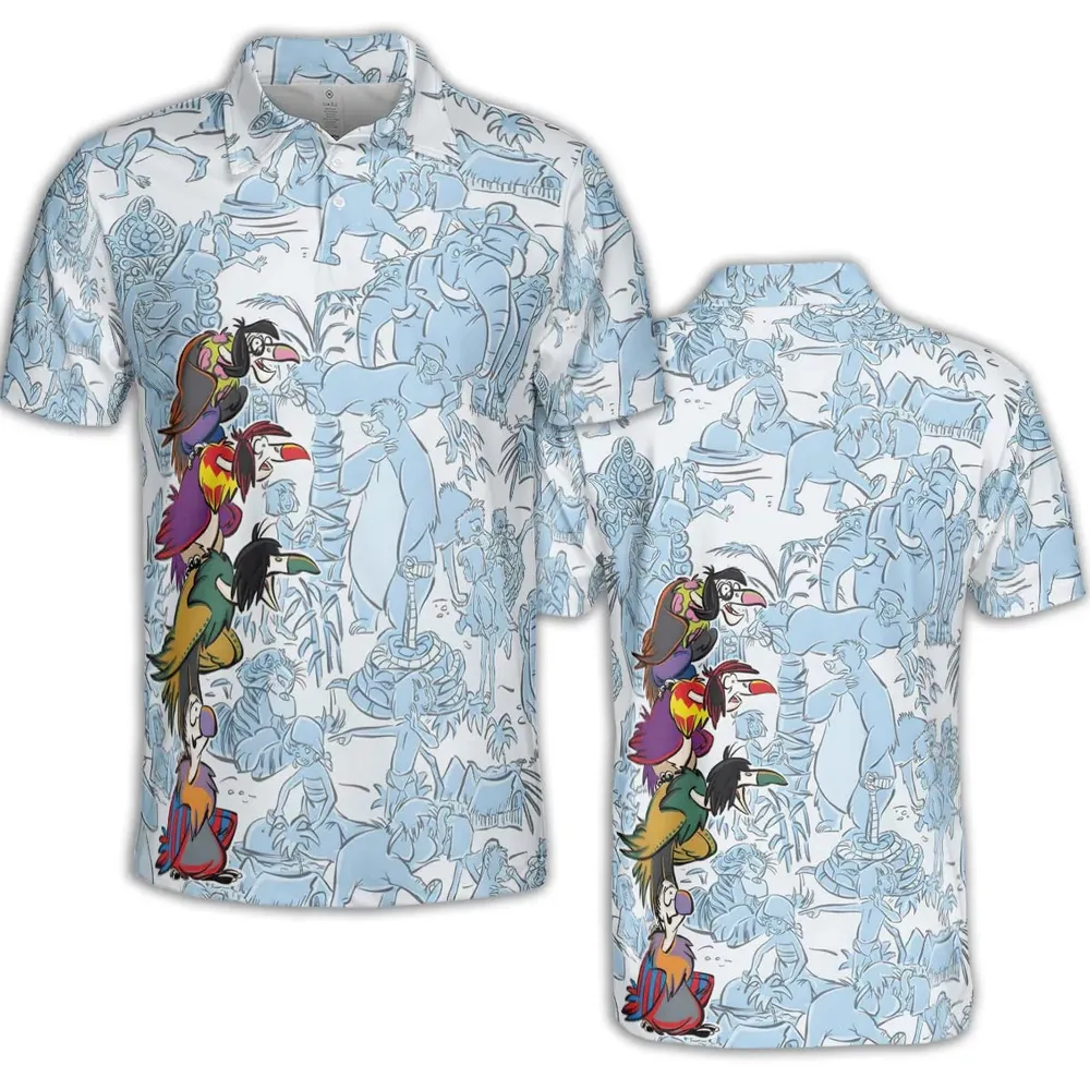 The Vultures The Jungle Book AOP Men/Women Polo Shirt - 2