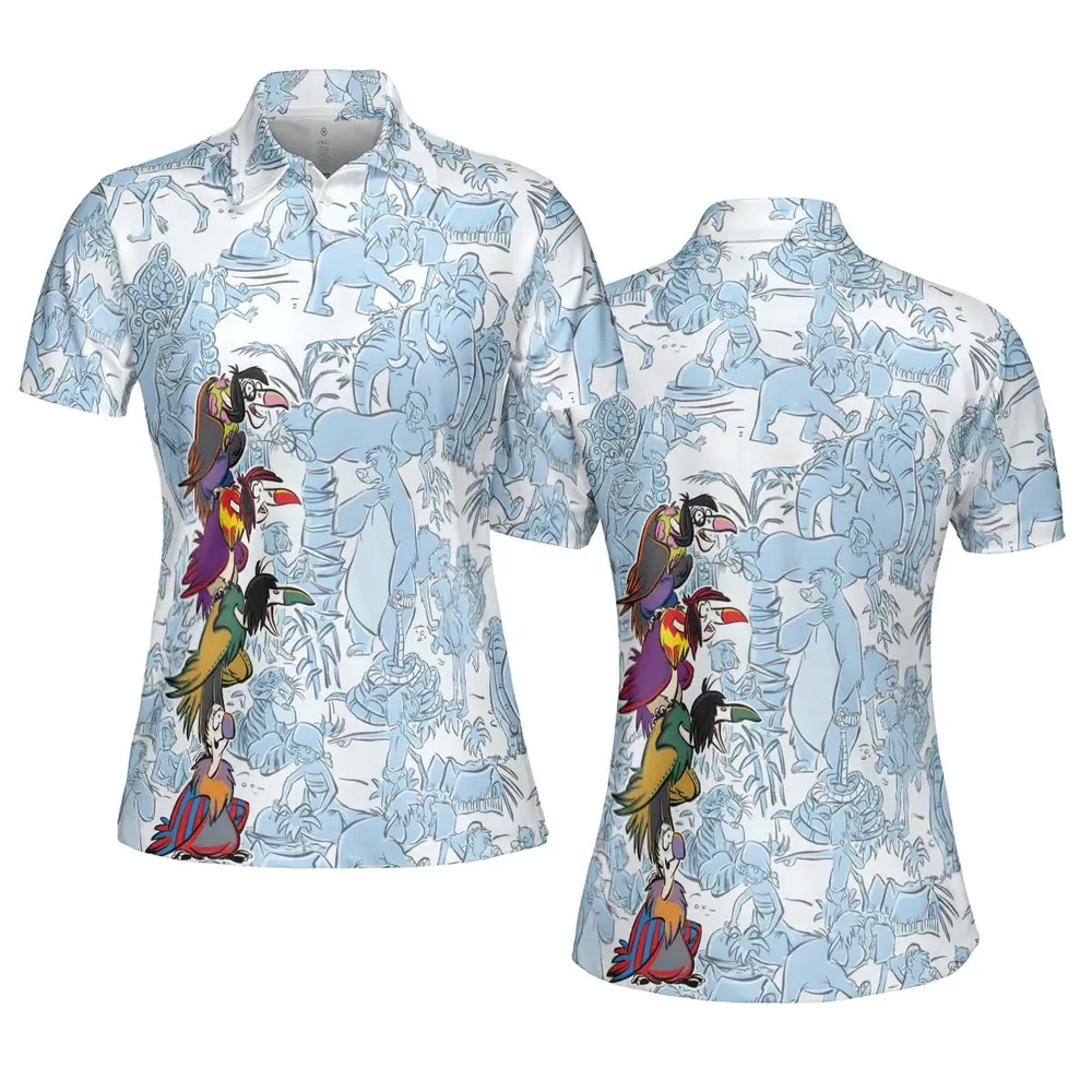 The Vultures The Jungle Book AOP Men/Women Polo Shirt - 5