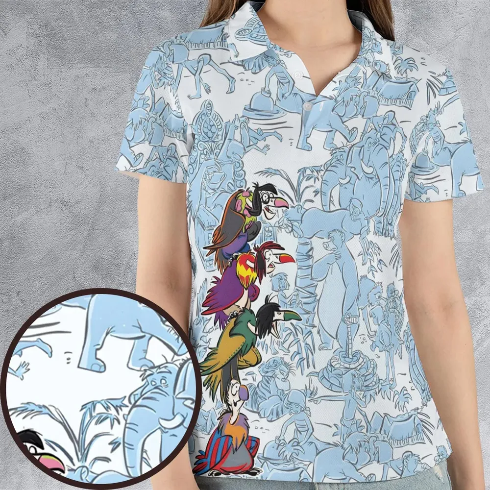 The Vultures The Jungle Book AOP Men/Women Polo Shirt - 4