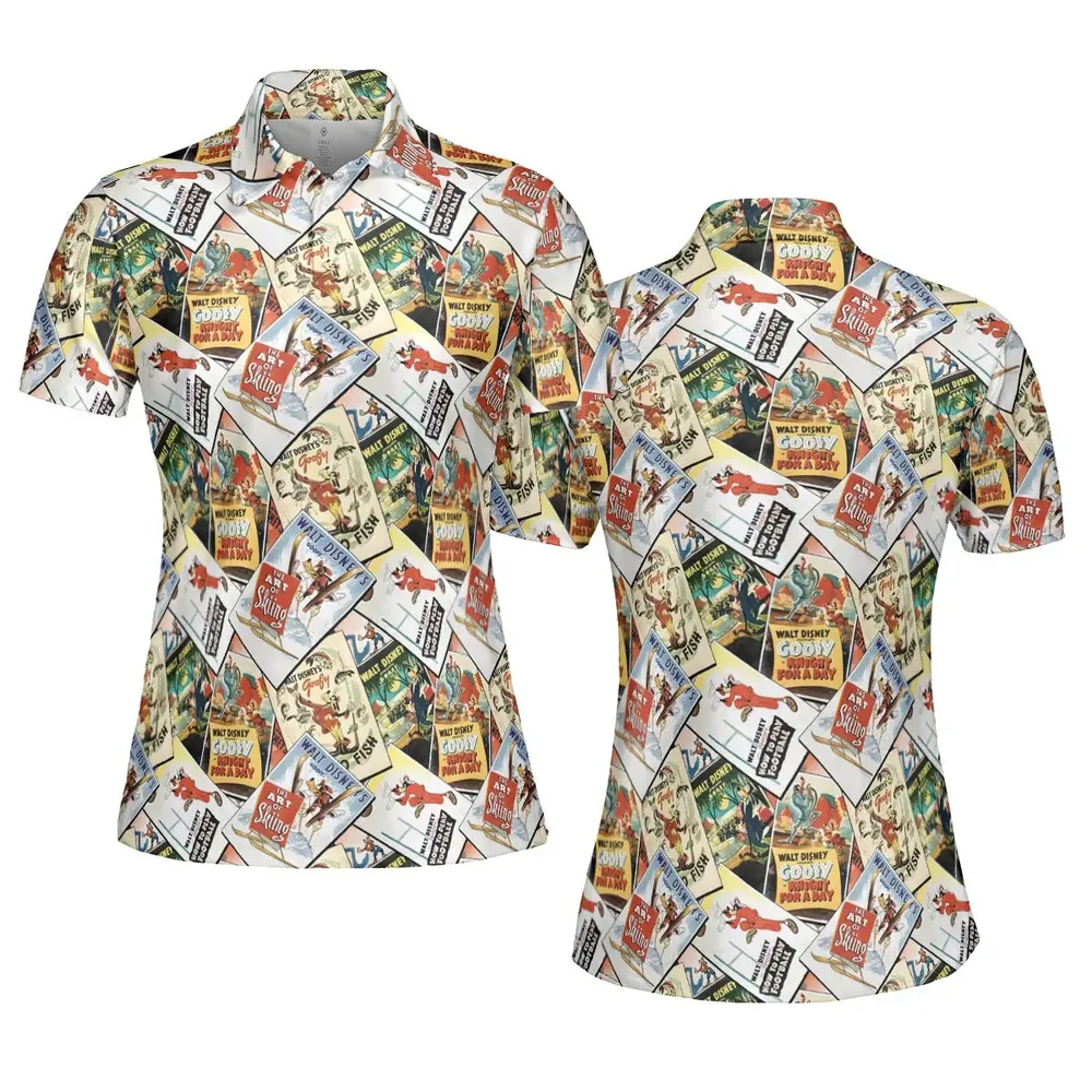 Goofy Vintage Posters AOP Men/Women Polo Shirt - 5