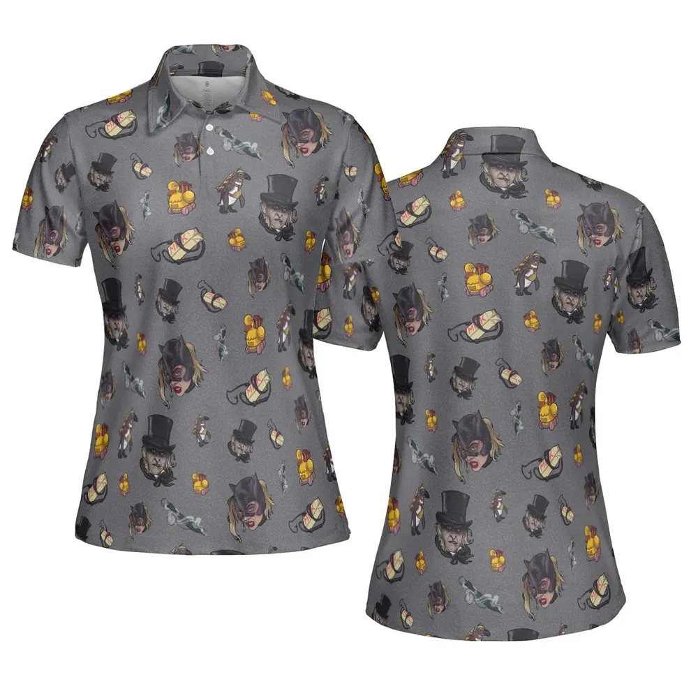 90s Returns Penguin and Catwoman AOP Men/Women Polo Shirt - 5