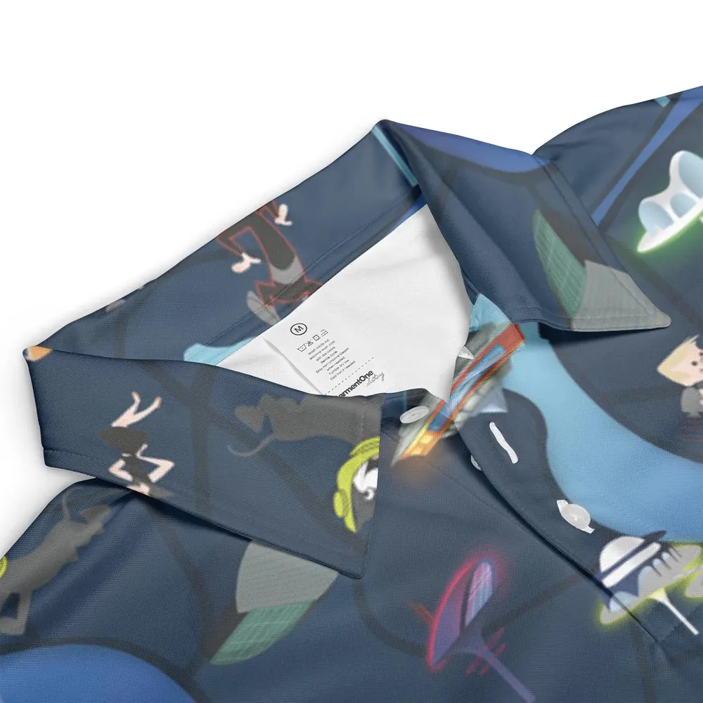 City of The Future The Jetsons AOP Men/Women Polo Shirt - 3