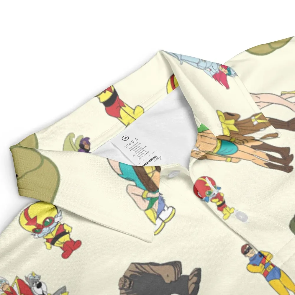 Herculoids and The Rest Of Hanna Barbera Space Stars AOP Men/Women Polo Shirt - 3