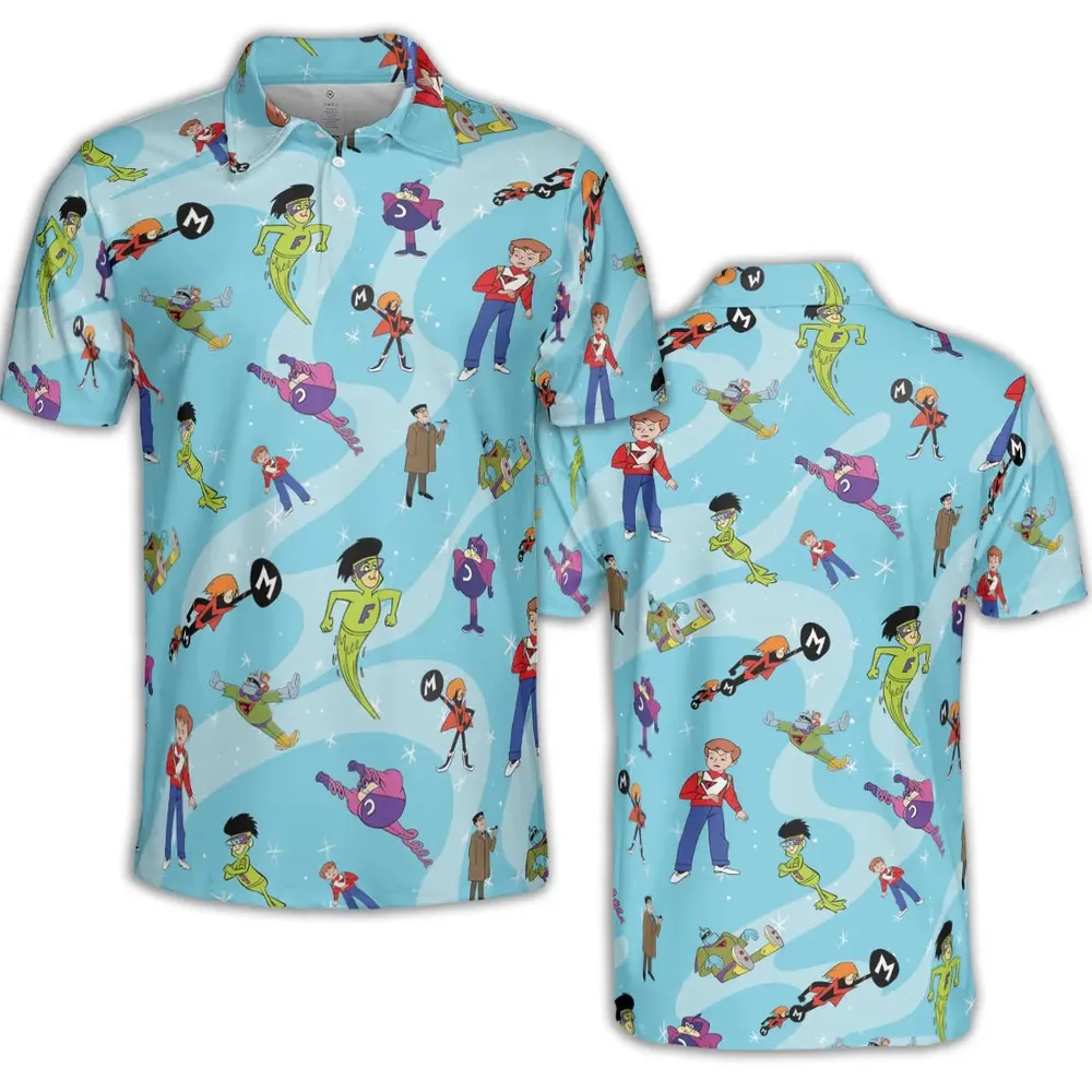 Frankenstein Jr. And The Impossibles AOP Men/Women Polo Shirt - 2