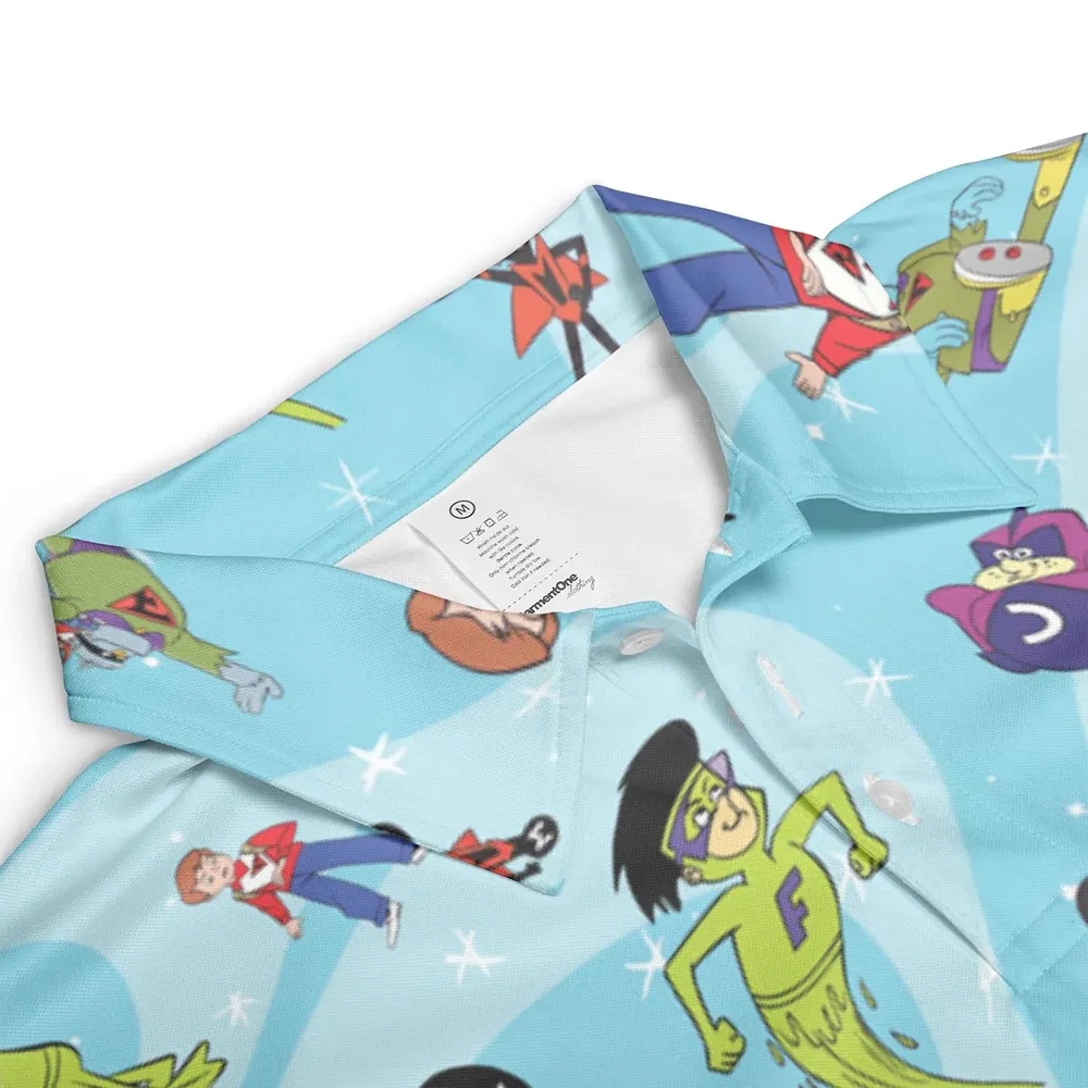 Frankenstein Jr. And The Impossibles AOP Men/Women Polo Shirt - 3