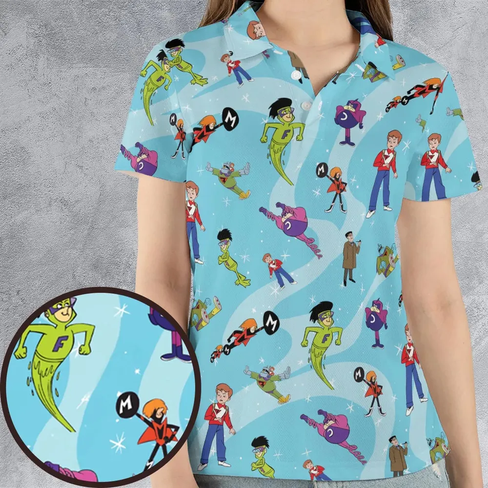 Frankenstein Jr. And The Impossibles AOP Men/Women Polo Shirt - 4