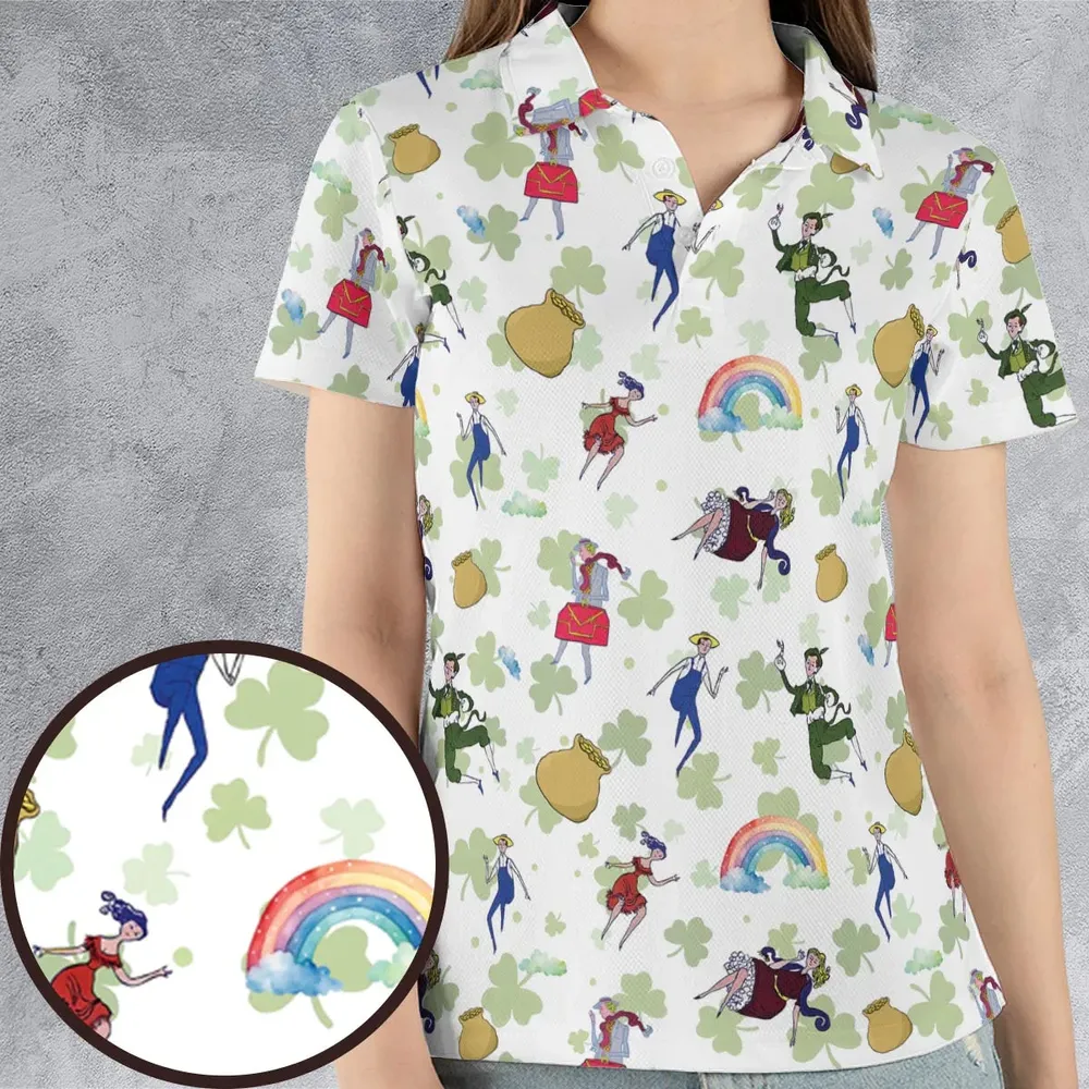 Irish Movie Finian’s Rainbow Characters AOP Men/Women Polo Shirt - 4