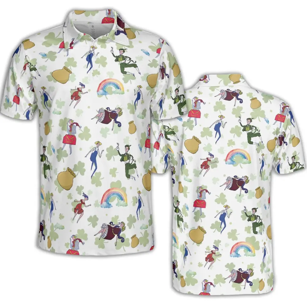 Irish Movie Finian’s Rainbow Characters AOP Men/Women Polo Shirt - 2