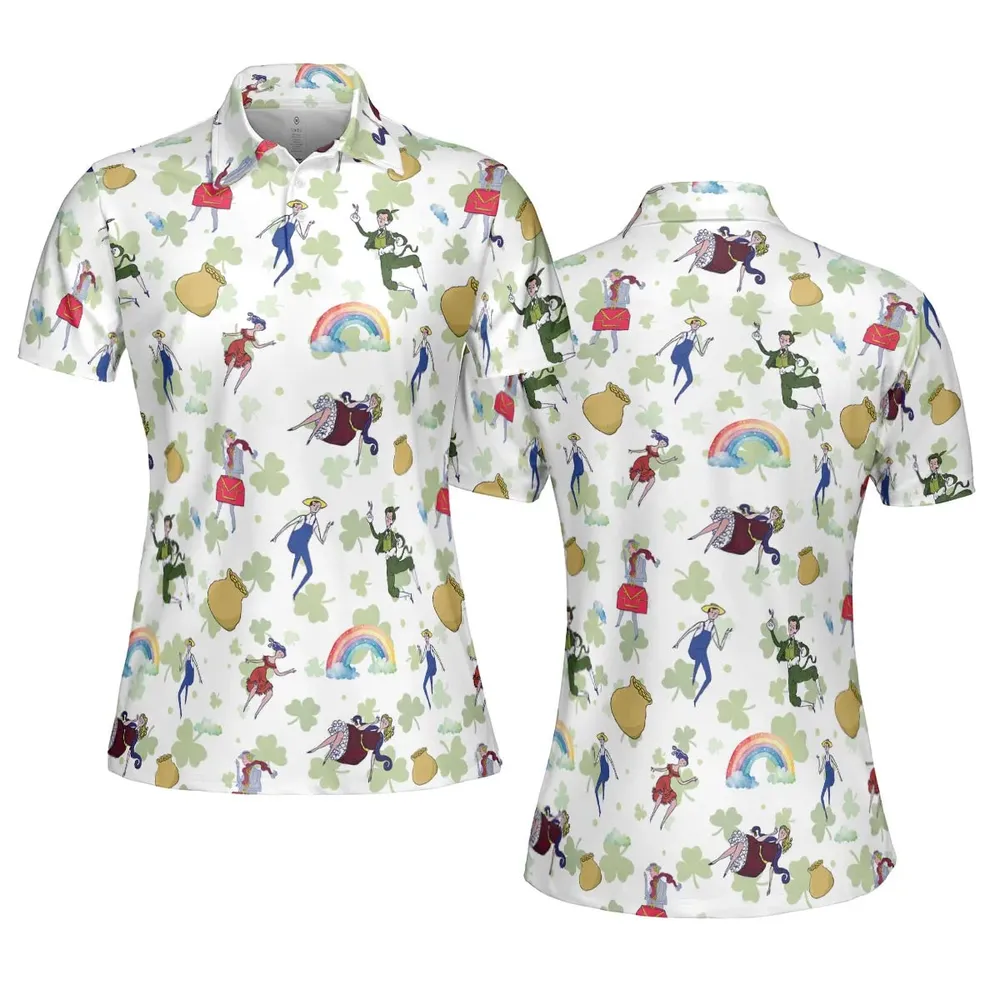 Irish Movie Finian’s Rainbow Characters AOP Men/Women Polo Shirt - 5
