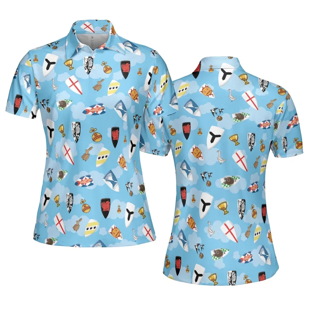 Coat Of Arms Monty Python and the Holy Grail AOP Men/Women Polo Shirt - 5