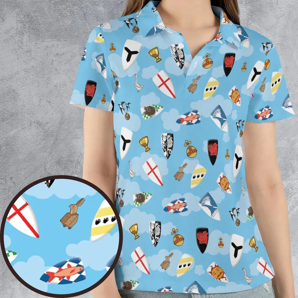 Coat Of Arms Monty Python and the Holy Grail AOP Men/Women Polo Shirt - 4