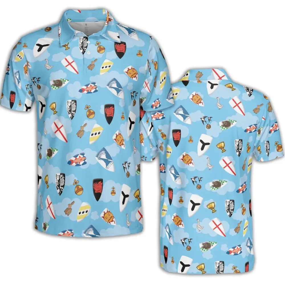 Coat Of Arms Monty Python and the Holy Grail AOP Men/Women Polo Shirt - 2