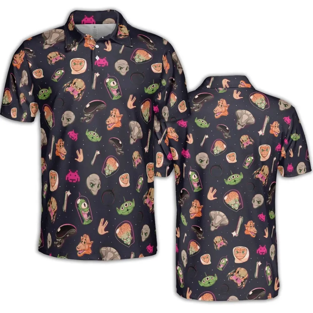 Classic Aliens AOP Men/Women Polo Shirt - 2