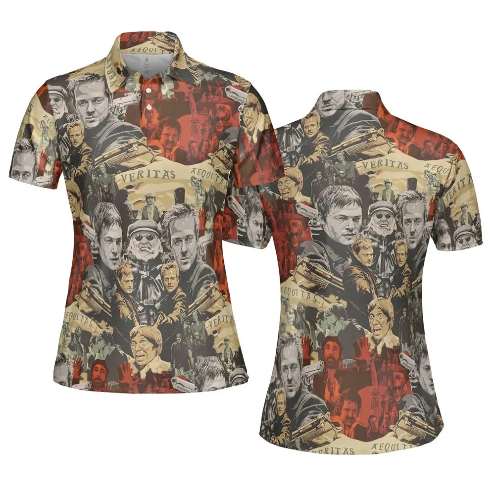 Retro 90s Action Film The Boondock Saints AOP Men/Women Polo Shirt - 5