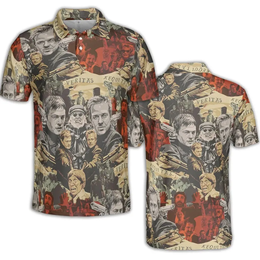 Retro 90s Action Film The Boondock Saints AOP Men/Women Polo Shirt - 2