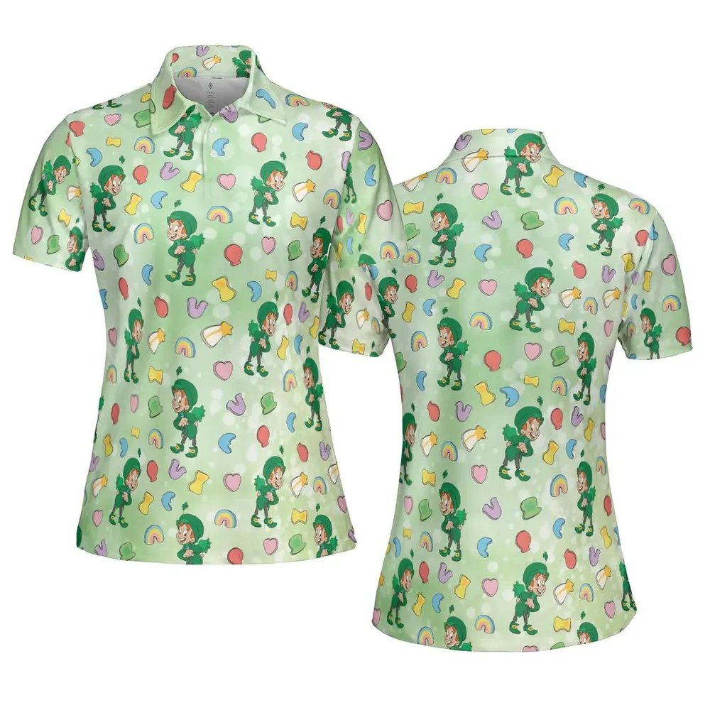 Lucky the Leprechaun Cereal AOP Men/Women Polo Shirt - 5