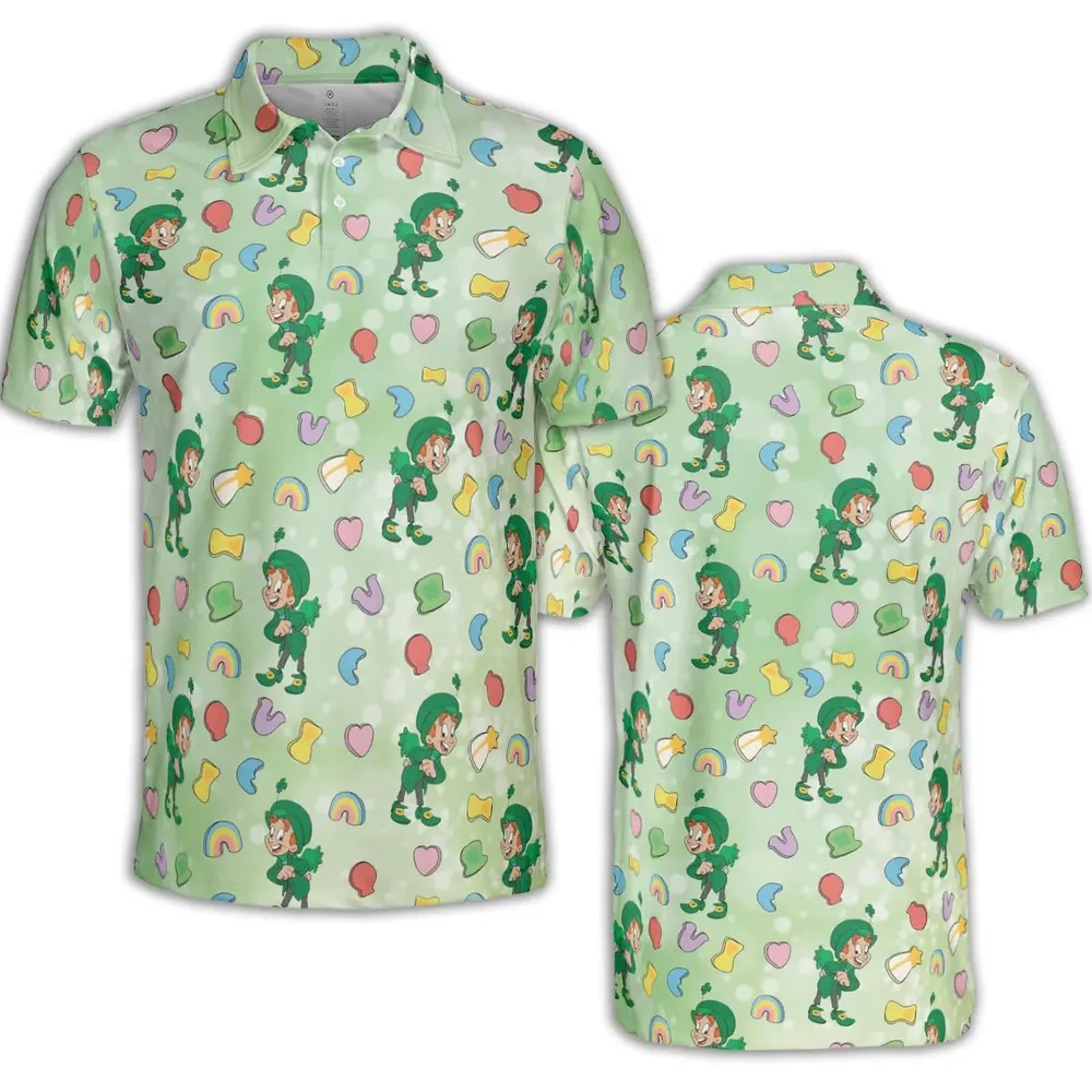 Lucky the Leprechaun Cereal AOP Men/Women Polo Shirt - 2