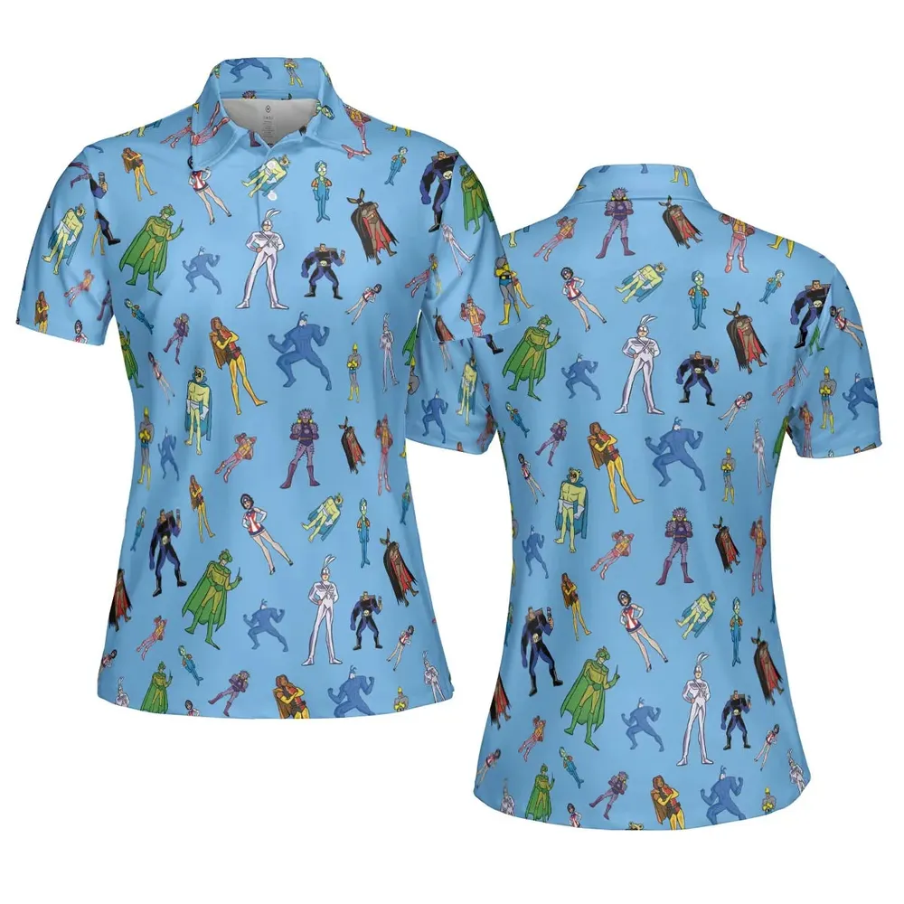 The Tick and Friends AOP Men/Women Polo Shirt - 5