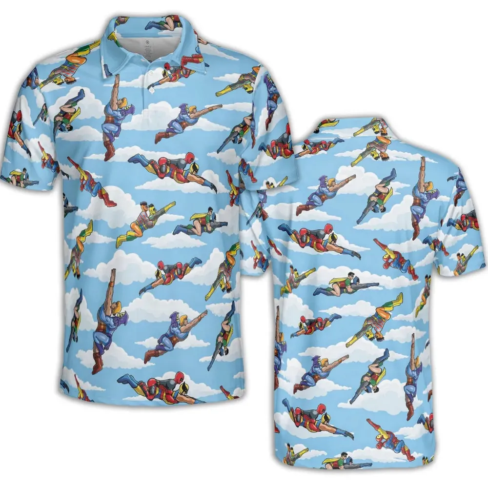 Parody Couples Duo Ambiguously AOP Men/Women Polo Shirt - 2