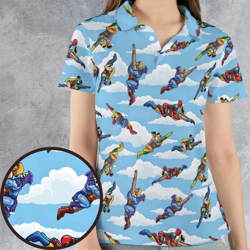 Parody Couples Duo Ambiguously AOP Men/Women Polo Shirt - 4