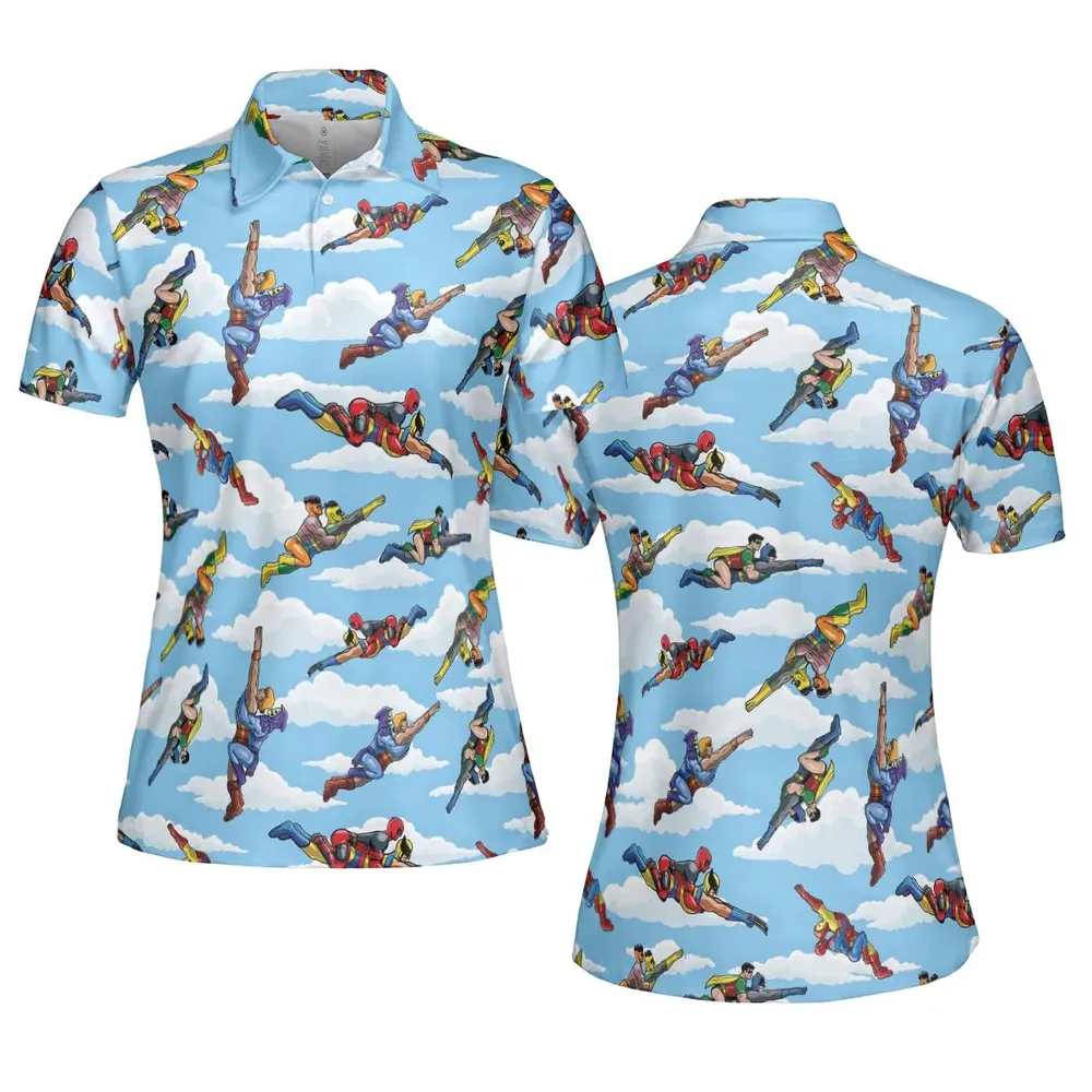 Parody Couples Duo Ambiguously AOP Men/Women Polo Shirt - 5