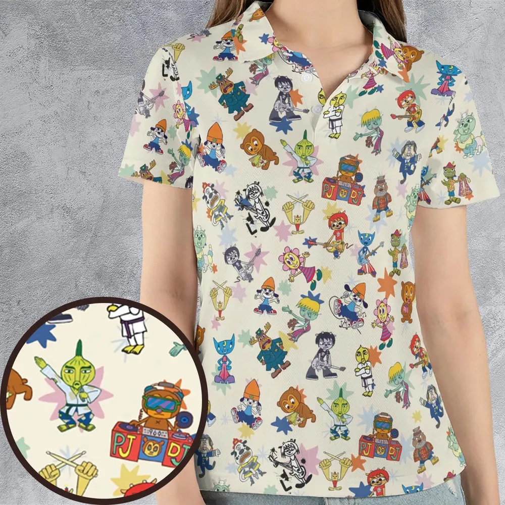 Parappa the Rapper Characters AOP Men/Women Polo Shirt - 4