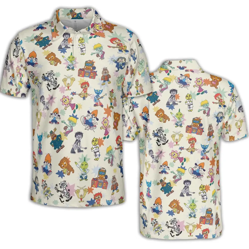 Parappa the Rapper Characters AOP Men/Women Polo Shirt - 2