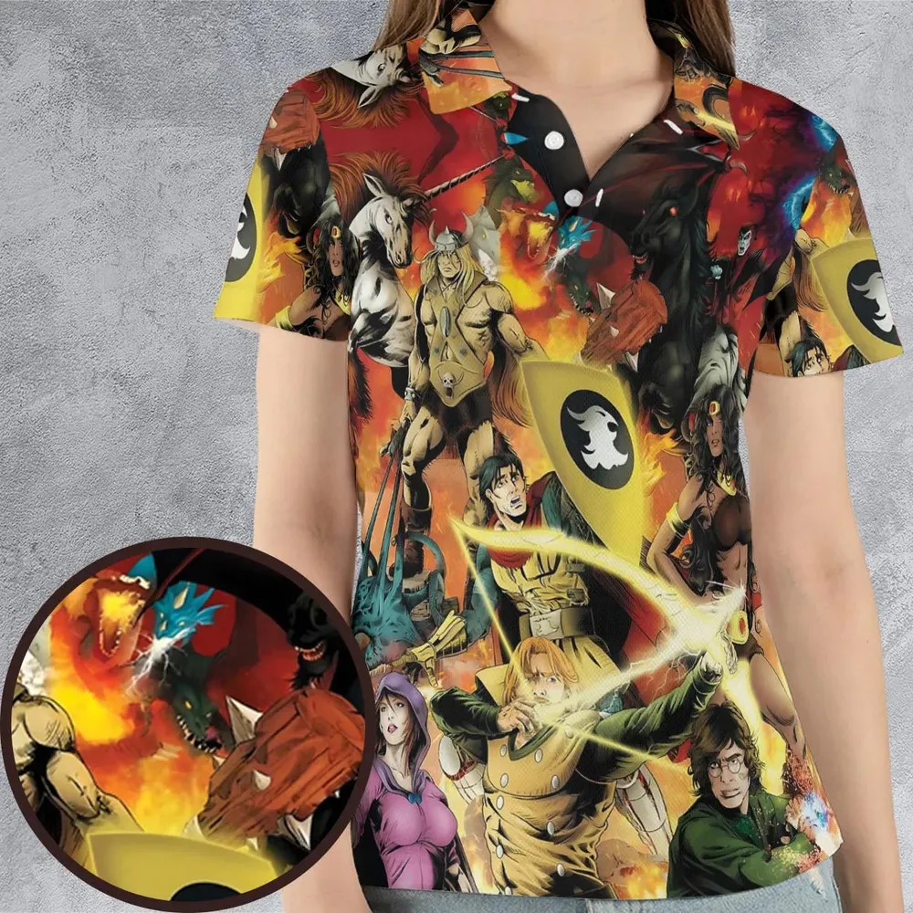 Great Power Dungeons AOP Men/Women Polo Shirt - 4