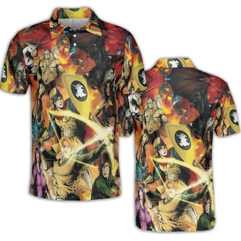 Great Power Dungeons AOP Men/Women Polo Shirt - 2