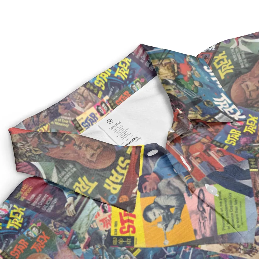 Vintage 1970s Star Trek Comic Books Collage AOP Men/Women Polo Shirt - 3