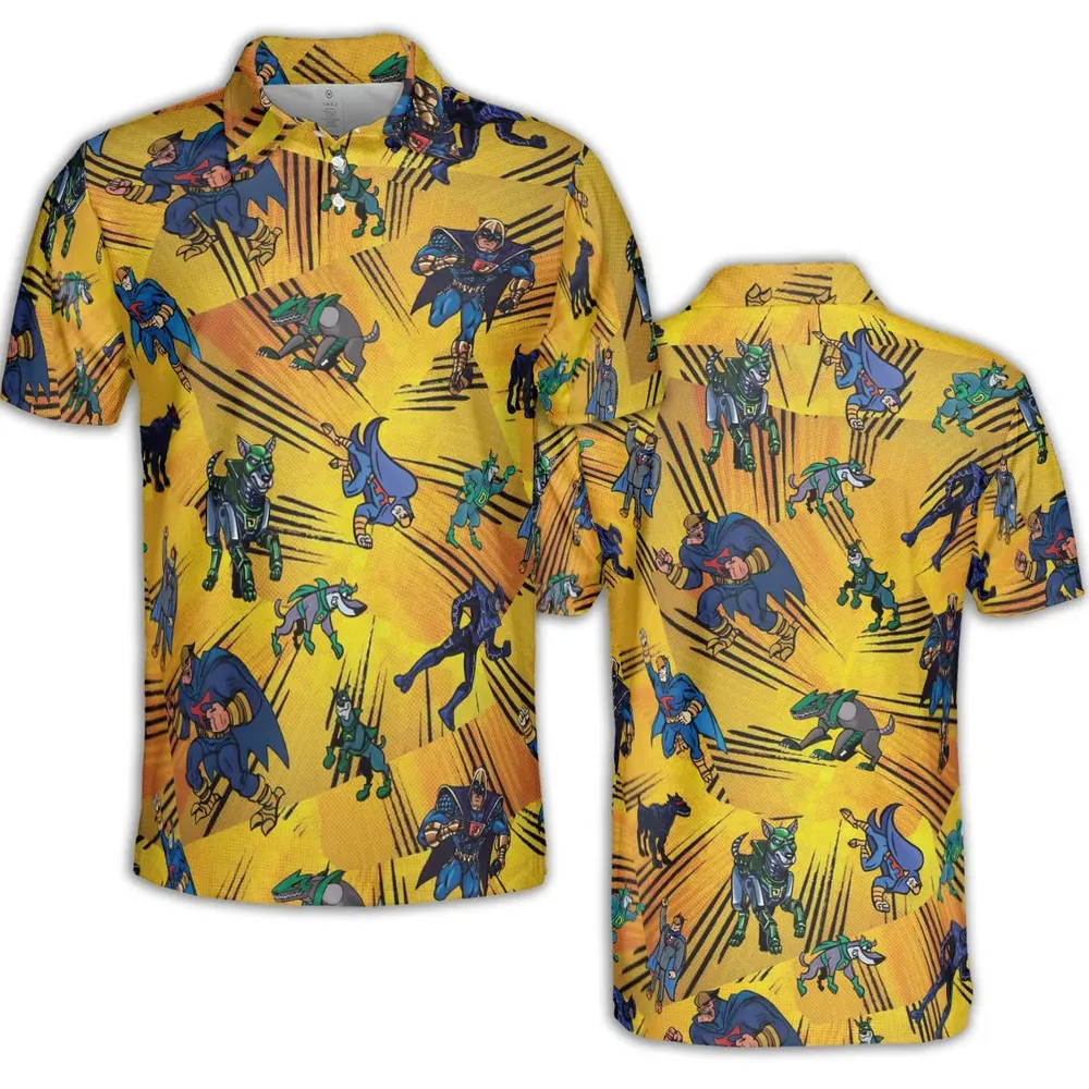 Blue Falcon and Dynomutt AOP Men/Women Polo Shirt - 2