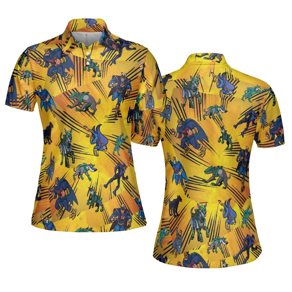 Blue Falcon and Dynomutt AOP Men/Women Polo Shirt - 5