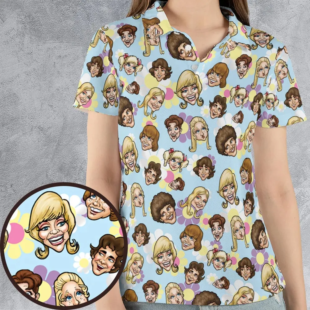 Retro TV The Brady Bunch Characters AOP Men/Women Polo Shirt - 4