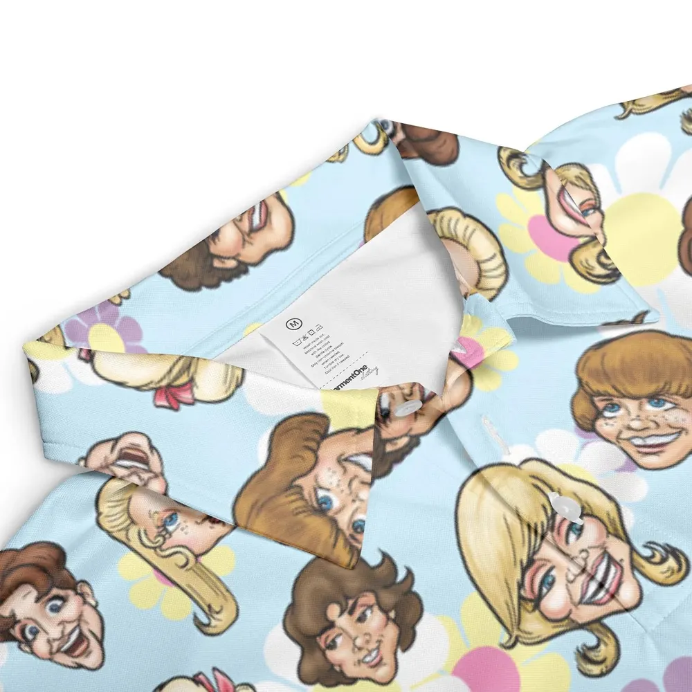 Retro TV The Brady Bunch Characters AOP Men/Women Polo Shirt - 3