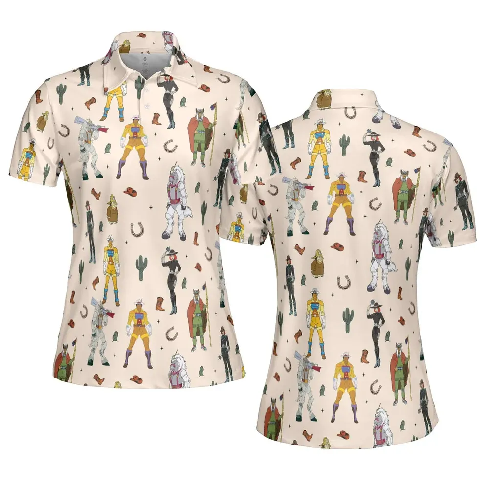 Western Bravestarr Characters AOP Men/Women Polo Shirt - 5