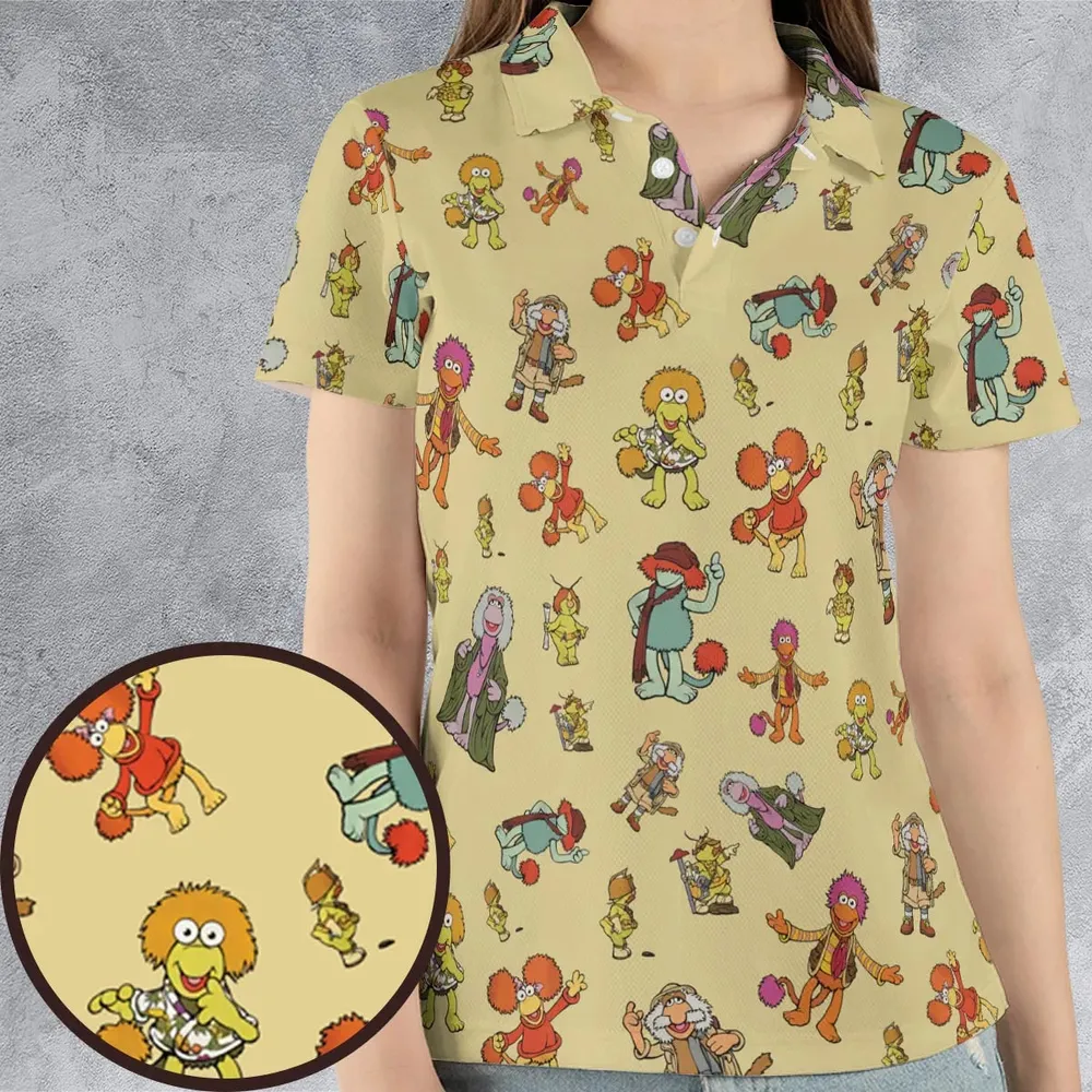 Fraggle Rock Characters AOP Men/Women Polo Shirt - 4