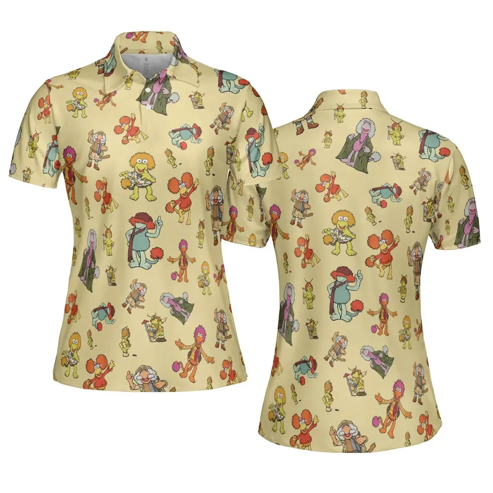 Fraggle Rock Characters AOP Men/Women Polo Shirt - 5