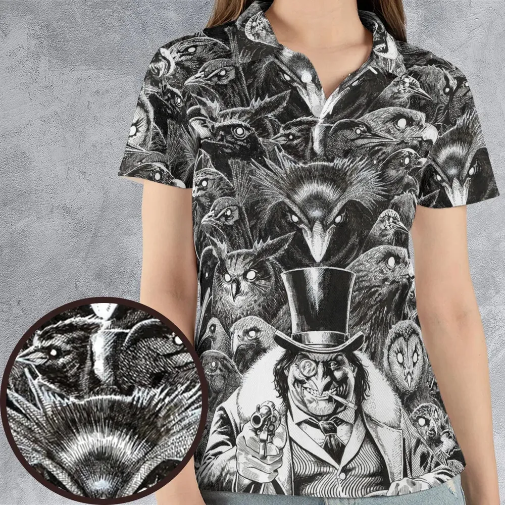 Umbrellas to Underworld Penguin AOP Men/Women Polo Shirt - 4