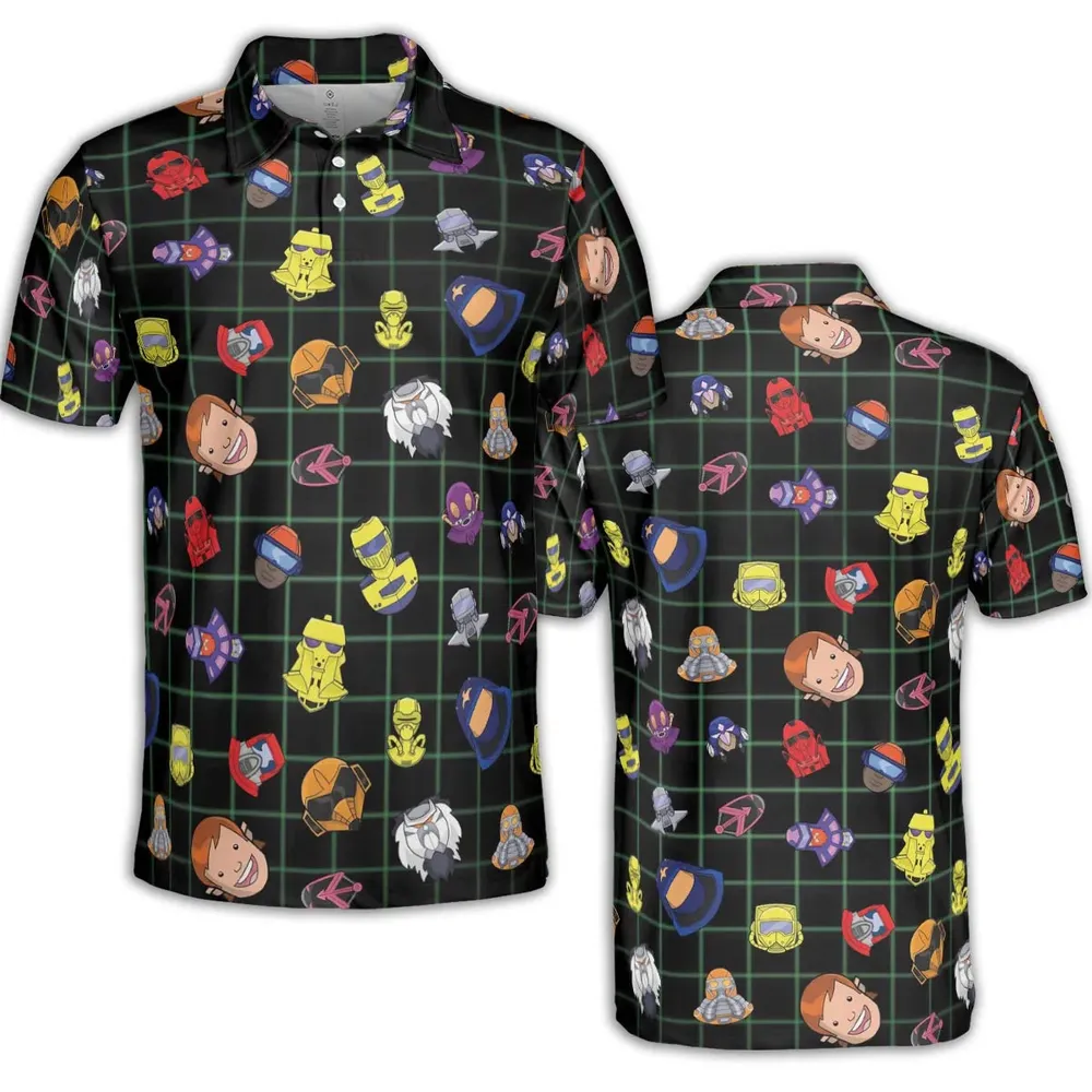 Retro 80s M.A.S.K Cartoon AOP Men/Women Polo Shirt - 2