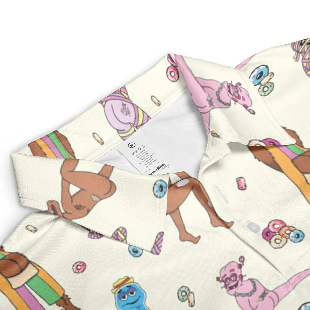Cereal Monster Breakfast AOP Men/Women Polo Shirt - 3