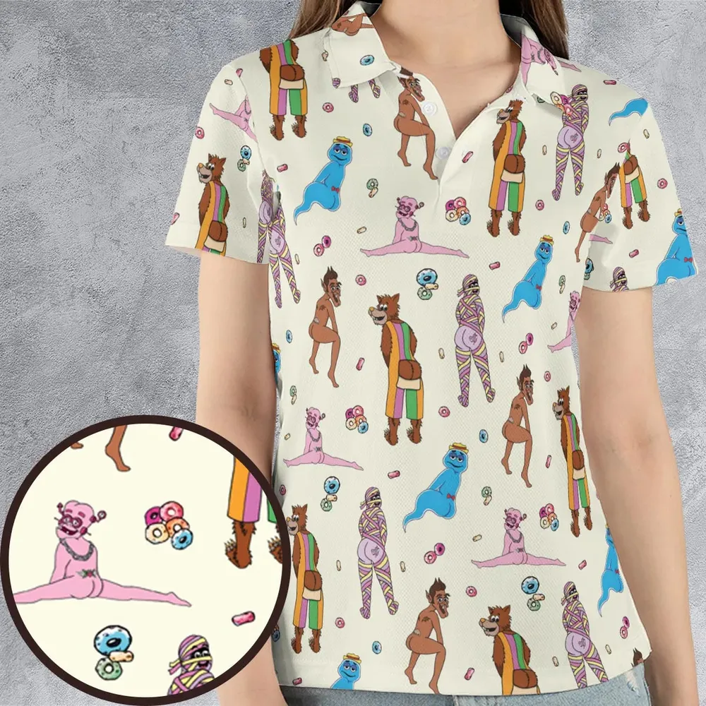Cereal Monster Breakfast AOP Men/Women Polo Shirt - 4