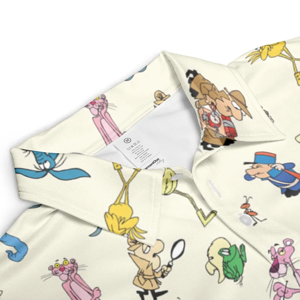 Just happens to be Pink Panther AOP Men/Women Polo Shirt - 3
