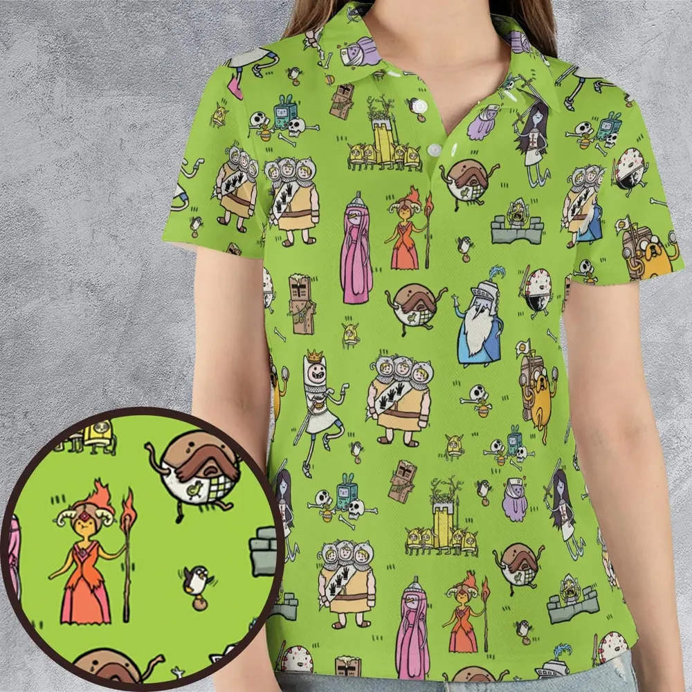 Finn Holy Adventure Adventure Time and Monty Python and the Holy Grail AOP Men/Women Polo Shirt - 4
