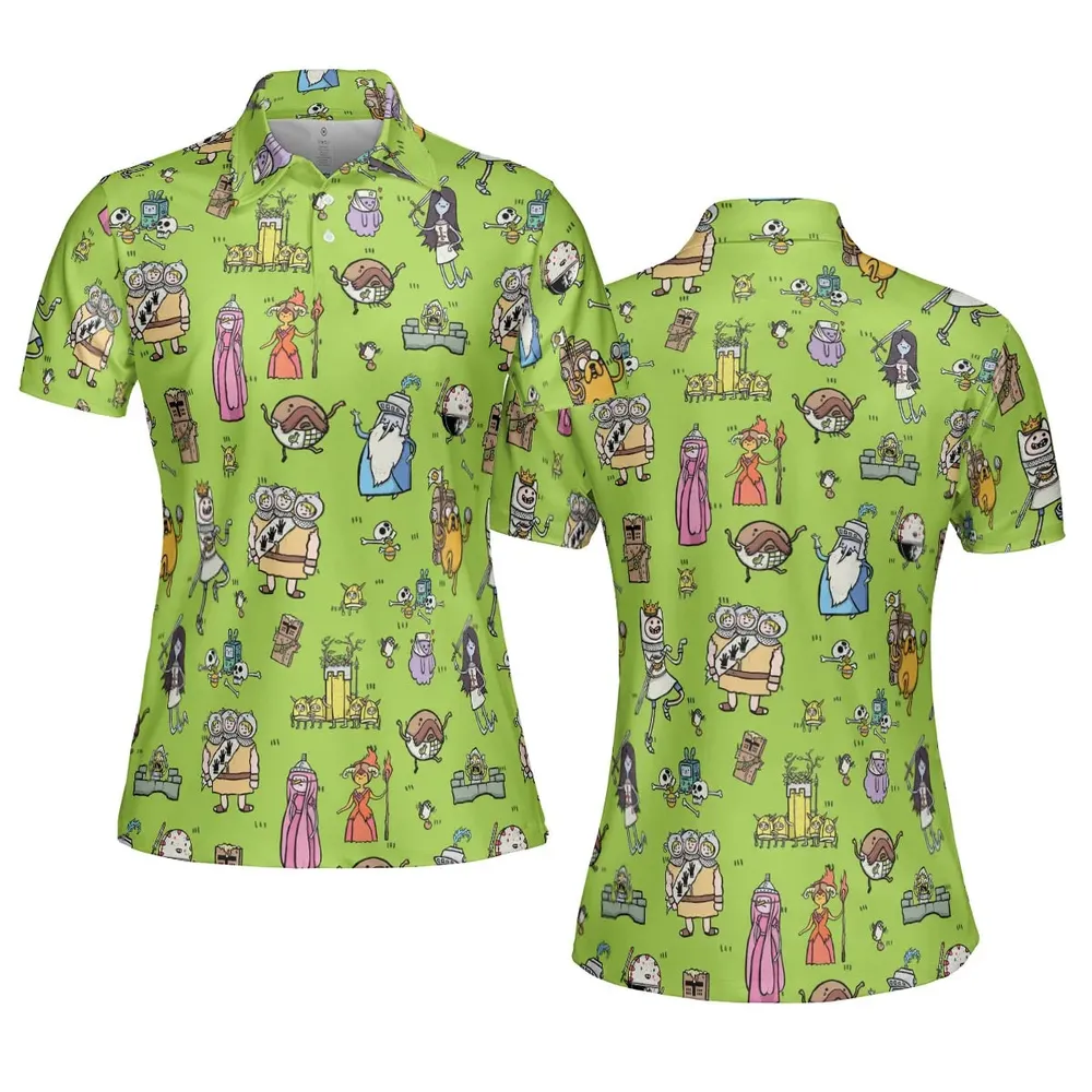 Finn Holy Adventure Adventure Time and Monty Python and the Holy Grail AOP Men/Women Polo Shirt - 5